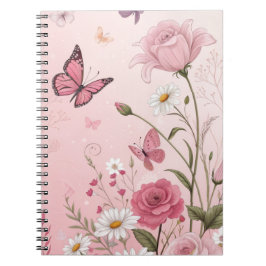 Elegante Pastel Rozen Tuin iPad Smart Hoes Notitieboek