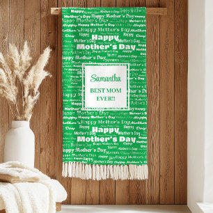 Elegante Pastel Script Moederdag Cadeau Oma Sherpa Deken