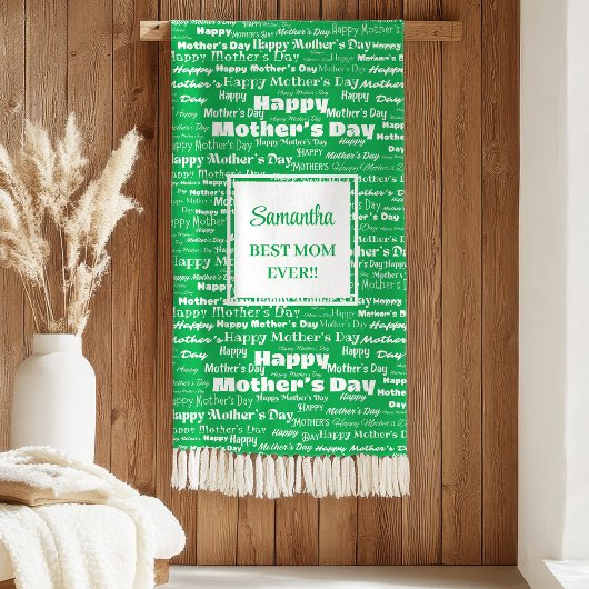 Elegante Pastel Script Moederdag Cadeau Oma Sherpa Deken