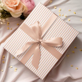 Elegante pastel Sinaasappel dunne strepen Cadeaupapier