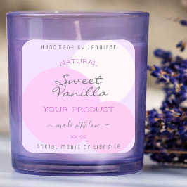 Elegante Pastel Sjabloon Product Verpakkingslabels Vierkante Sticker