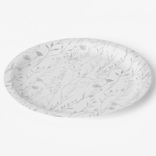 Elegante Pastel Spring Boho Wildflower Papieren Bordje (Gekanteld)