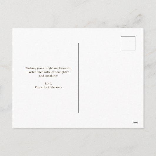 Elegante Pastel Spring Floral Easter Eggs Feestdagenkaart (Achterkant)