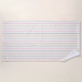 Elegante Pastel Stripes Strandlaken (Voorkant)