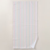 Elegante Pastel Stripes Strandlaken (Voorkant)