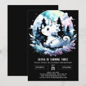 Elegante Pastel Triceratops Verjaardag Kaart (Voorkant / Achterkant)