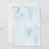 Elegante Pastel Tuin Blauwe Waterverf Bruiloft Kaart (Achterkant)