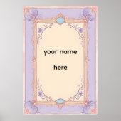 Elegante Pastel Victoriaanse Lijst Poster (Voorkant)