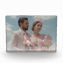 Elegante Pastel Vintage foto Huwelijk 
