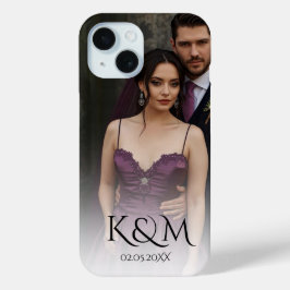 Elegante Pastel Vintage foto Huwelijk  iPhone 15 Case