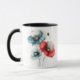 Elegante Pastel Watercolor Bloem Illustratie Mok