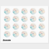 Elegante Pastel Watercolor Sticker | Zachte Blush  (Vel)