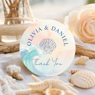 Elegante Pastel Watercolor Sticker | Zachte Blush