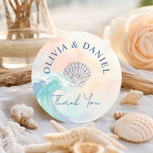 Elegante Pastel Watercolor Sticker | Zachte Blush 