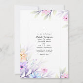 Elegante Pastel Waterverf Bloemen Huwelijk Charm Kaart (Voorkant)