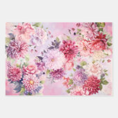 Elegante pastel Waterverf bloemenboeketten Inpakpapier Vel (Voorkant 2)