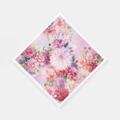 Elegante Pastel Waterverf Bloemenservetten Servet (Hoek)