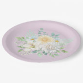 Elegante pastel Waterverf bloementuin Papieren Bordje (Gekanteld)