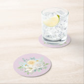 Elegante pastel Waterverf bloementuin Ronde Kartonnen Onderzetter (Insitu)