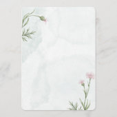 Elegante Pastel Waterverf Bloemige Bruiloft Save The Date (Achterkant)