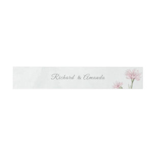 Elegante Pastel Waterverf Bloemige Bruiloft Uitnodigingen Wikkel