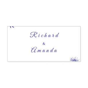 Elegante Pastel Waterverf Bloemige Bruiloft Zelfinktende Stempel