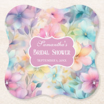 Elegante Pastel Waterverf Bloemstukken Bruidsdouch