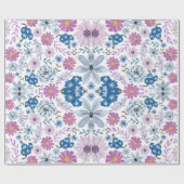 Elegante pastel Waterverf Blossom Textil Style Cadeaupapier (Vlak)