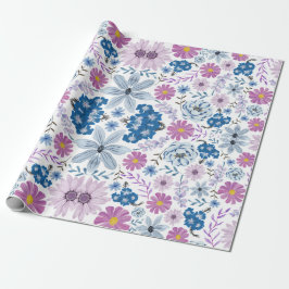 Elegante pastel Waterverf Blossom Textil Style Cadeaupapier
