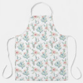 Elegante Pastel Waterverf Boho Cactus Succulent Schort (Voorkant)