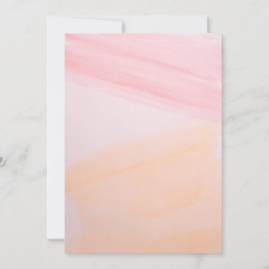 Elegante Pastel Waterverf Dusty Abstracte bruiloft Kaart (Achterkant)