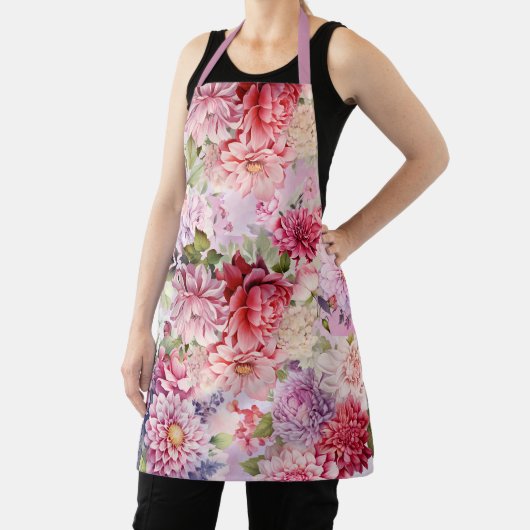 Elegante pastel Waterverf Flowers Schort (Insitu)