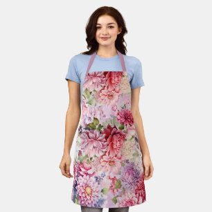Elegante pastel Waterverf Flowers Schort