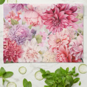 Elegante pastel Waterverf Flowers Theedoek (Gevouwen)