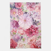 Elegante pastel Waterverf Flowers Theedoek (Verticaal)
