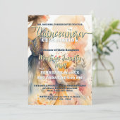 Elegante pastel Waterverf Quinceañera Celebration Kaart (Staand voorkant)