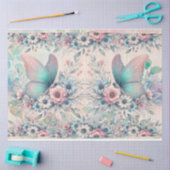 Elegante Pastel Waterverf Vlinders Decoupage Tissuepapier (Craft)