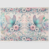 Elegante Pastel Waterverf Vlinders Decoupage Tissuepapier (Voorkant)