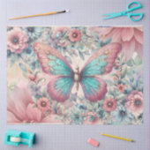 Elegante Pastel Waterverf Vlinders Decoupage Tissuepapier (Craft)