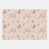 Elegante pastel Waterverf Wildflower Meadow Inpakpapier Vel (Voorkant 3)