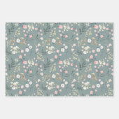 Elegante pastel Waterverf Wildflower Meadow Inpakpapier Vel (Voorkant)