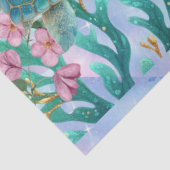 Elegante Pastel Waterverf Zee Schildpadden Decoupa Tissuepapier (Detail)