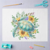 Elegante Pastel Waterverf Zee Turtle Decoupage Tissuepapier (Craft)