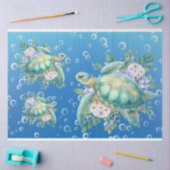 Elegante Pastel Waterverf Zee Turtle Decoupage Tissuepapier (Craft)