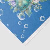 Elegante Pastel Waterverf Zee Turtle Decoupage Tissuepapier (Detail)