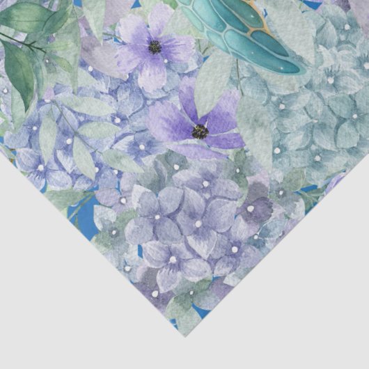 Elegante Pastel Waterverf Zee Turtle Decoupage Tissuepapier (Detail)