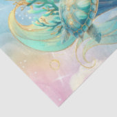 Elegante Pastel Waterverf Zeemeermin Decoupage Tissuepapier (Detail)