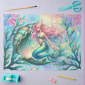 Elegante Pastel Waterverf Zeemeermin Decoupage Tissuepapier (Craft)