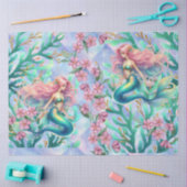 Elegante Pastel Waterverf Zeemeerminnen Decoupage Tissuepapier (Craft)