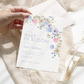 Elegante Pastel Wildflower Baby in Bloom Shower Kaart